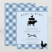 Rustiek Baby shower | Barbecue Kaart (Voorkant / Achterkant)