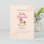 rustiek Baby shower | Bewerkbare Sjabloon Kaart (Staand voorkant)