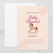 rustiek Baby shower | Bewerkbare Sjabloon Kaart (Voorkant / Achterkant)