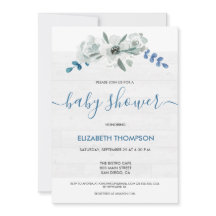 Rustiek Baby shower Custom Waterverf bloemenhout