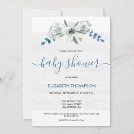 Rustiek Baby shower Custom Waterverf bloemenhout