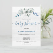 Rustiek Baby shower Custom Waterverf bloemenhout (Staand voorkant)