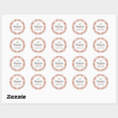 Rustiek Baby shower Dank u Ronde Sticker (Vel)