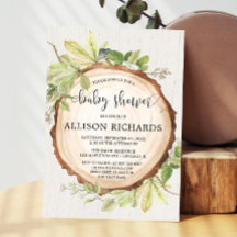 Rustiek baby shower genderneutraal bosgebied