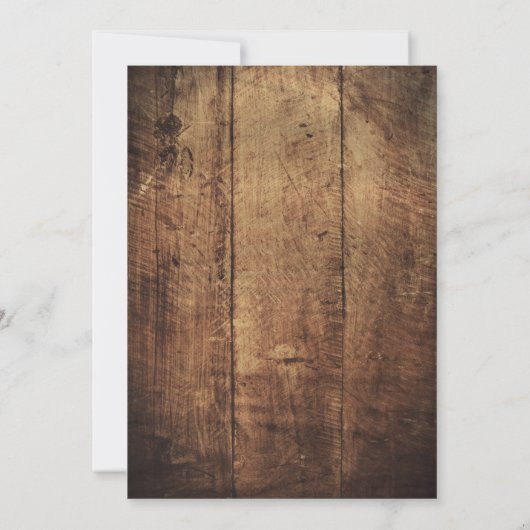 Rustiek Baby shower Kaart (Achterkant)