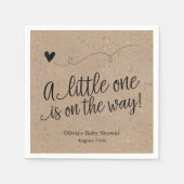 Rustiek Baby shower, Kraft, Neutral Custom Servet (Voorkant)