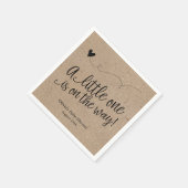 Rustiek Baby shower, Kraft, Neutral Custom Servet (Hoek)