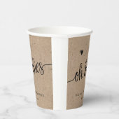 Rustiek Baby shower, Kraft Oh Baby's Twins Custom Papieren Bekers (Rechts)