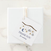 Rustiek Baby shower Night Sky Mobile Bedankjes Labels (In situ)