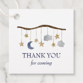 Rustiek Baby shower Night Sky Mobile Bedankjes Labels (Voorkant)