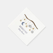 Rustiek Baby shower Night Sky Mobile Servet (Hoek)