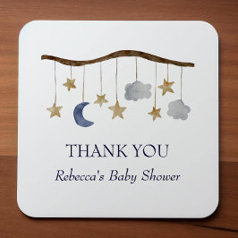 Rustiek Baby shower Night Sky Mobile Vierkante Sticker