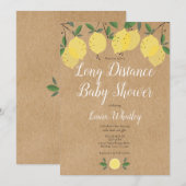 Rustiek Baby shower over lange afstand door Mail L Kaart (Voorkant / Achterkant)