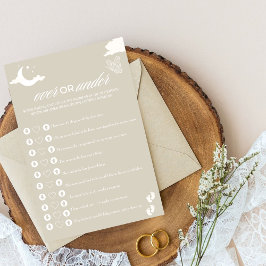 Rustiek Baby shower spel Over of Onder?