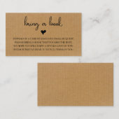 Rustiek Baby shower Uitnodiging met Boek Verzoek Informatiekaartje (Voorkant / Achterkant)