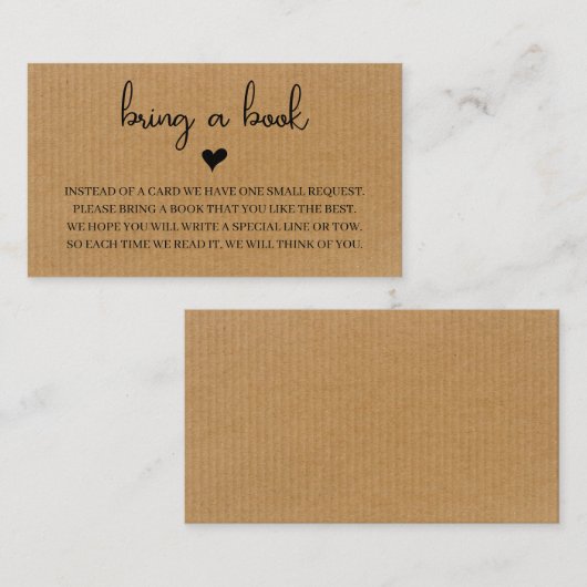 Rustiek Baby shower Uitnodiging met Boek Verzoek Informatiekaartje (Voorkant / Achterkant)