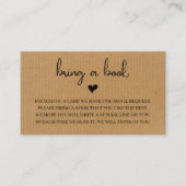 Rustiek Baby shower Uitnodiging met Boek Verzoek Informatiekaartje (Voorkant)