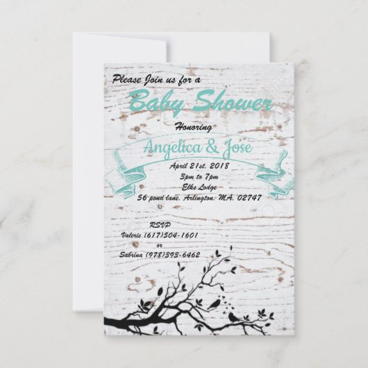 Rustiek Baby shower voor jongens Kaart (Voorkant)