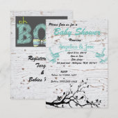 Rustiek Baby shower voor jongens Kaart (Voorkant / Achterkant)