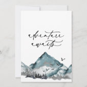 Rustiek Baby shower Waterverf Mountain Woodland Kaart (Achterkant)