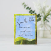 Rustiek Bananenblad met Lichten Boho Save the Date Aankondigingskaart (Staand voorkant)