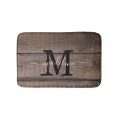 Rustiek Barn Monogram Script Badmat (Voorkant)