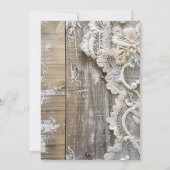 Rustiek Barnwood & Bridal Lace Bridal Luncheon Kaart (Achterkant)
