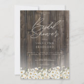 Rustiek Barnwood & Daisies Vrijgezellenfeest Kaart (Voorkant)