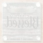 rustiek barnwood eenvoudig gezegend | glazen onderzetter (Achterkant)