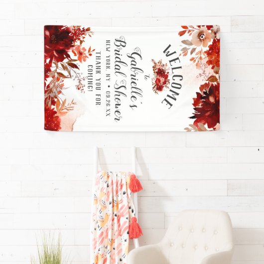 Rustiek Beauty Floral Boeket Vrijgezellenfeest Wel Spandoek (Insitu)