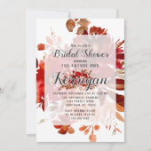 Rustiek Beauty Floral Fall Bruiloft Vrijgezellenfe Kaart (Voorkant)