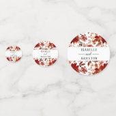 Rustiek Beauty Floral Waterverf Bruiloft Monogram Confetti (Voorkanten)