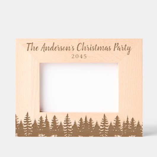 Rustiek bebost jaarlijks kerstfeest Keepsake Gegraveerde Lijstjes (Voorkant)