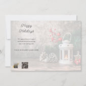 Rustiek bedrijf Logo QR code Business Feestdagenkaart (Voorkant)