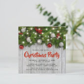 Rustiek Bedrijfs Kerstfeest in de Winter Kaart (Staand voorkant)