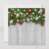 Rustiek Bedrijfs Kerstfeest in de Winter Kaart (Achterkant)