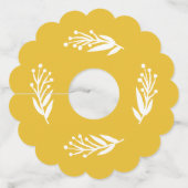 Rustiek Bee Yellow Blank Wine Label (Voorkant)