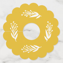 Rustiek Bee Yellow Blank Wine Label