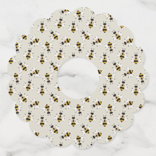 Rustiek Bee Yellow Blank Wine Label (Achterkant)