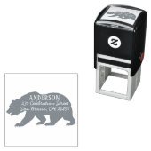 Rustiek Beer Aangepaste familienaam & retouradres Zelfinktende Stempel (In situ)