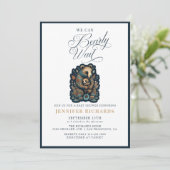 Rustiek Beer Baby shower Kaart (Staand voorkant)