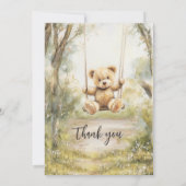 Rustiek  Beer Baby shower Kaart (Achterkant)