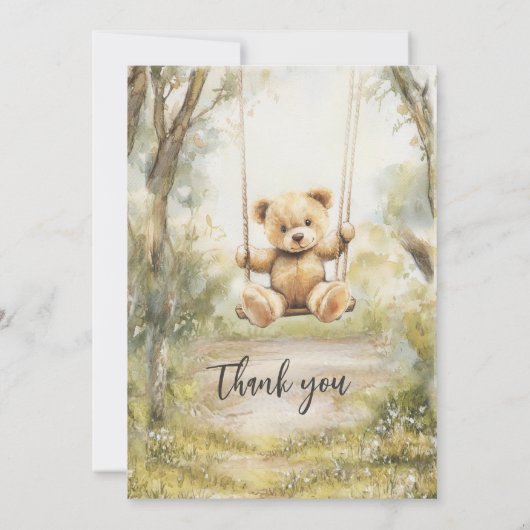 Rustiek  Beer Baby shower Kaart (Achterkant)