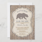 Rustiek Beer Baby shower per Mail Invitation Kaart (Voorkant)