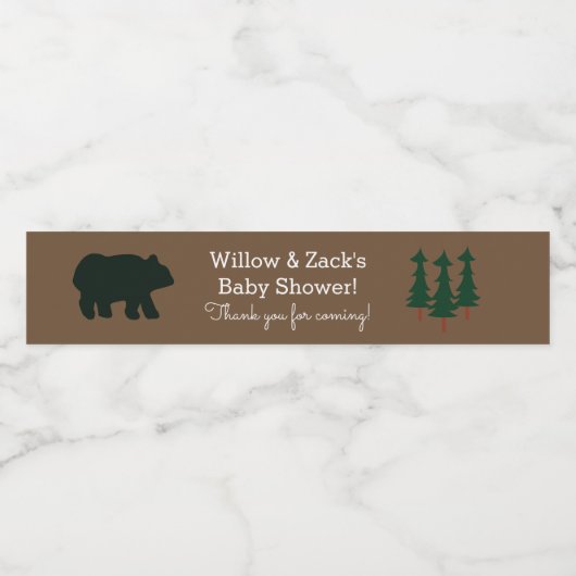 Rustiek Beer Gepersonaliseerd Waterflesetiket Waterfles Etiket (Enkel label)