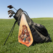 Rustiek/ beer golfhanddoek (Groen)