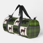 Rustiek Beer & Herten, Donkergroen & Cream Squares Plunjezak (Rechterhoek)