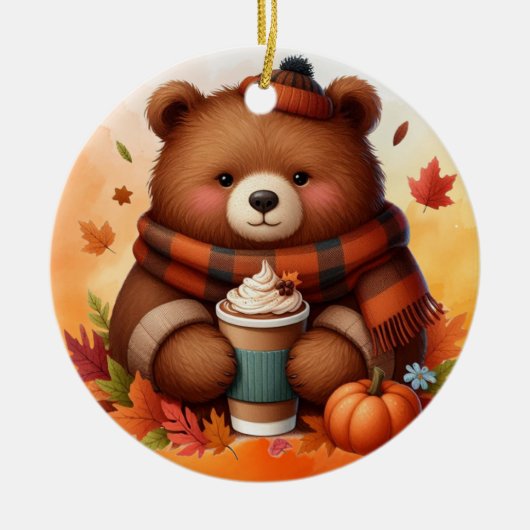 Rustiek/ beer keramisch ornament (Voorkant)