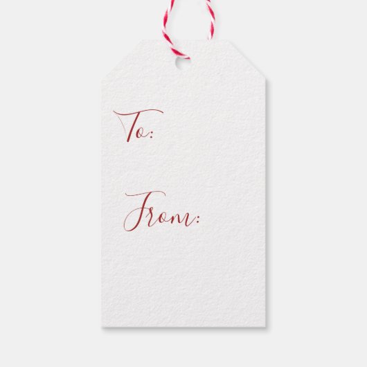 Rustiek Beer Winter Sneeuwscène Kerst Cadeaulabel (Achterkant)