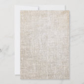 Rustiek Beige Acryl Bloemen Boeket Bruiloft Kaart (Achterkant)